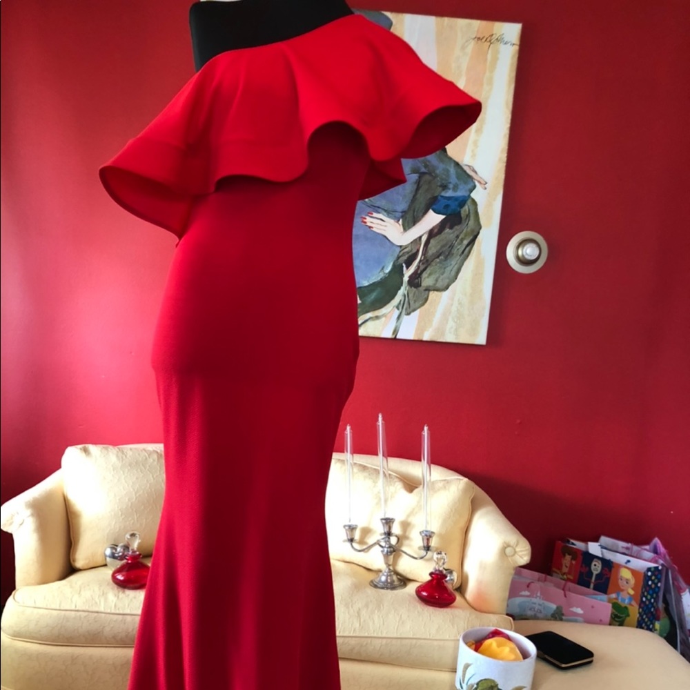 Red Shoulder Dress